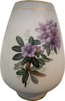 Flora Gouda Holland Rhodo Rhododendron Purple Floral Ceramic Vase | eBay