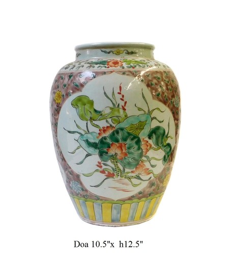 Vaso vaso paesaggio uccellino fiori porcellana colore cinese cs1429 - Foto 6 di 6