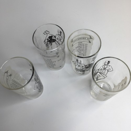 Juego de 4 vasos de bar personalizados vintage federales - Imagen 2 de 8