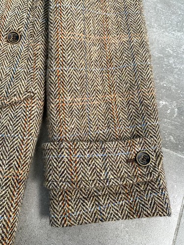 Men's CAMPLIN x HARRIS TWEED Tweed Hunting Shooting Jacket Trench Coat EU 52 L - Picture 16 of 24