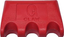 Q-Claw QCLAW Portable Pool/Billiards Cue Stick Holder/Rack - 3 Place - Red