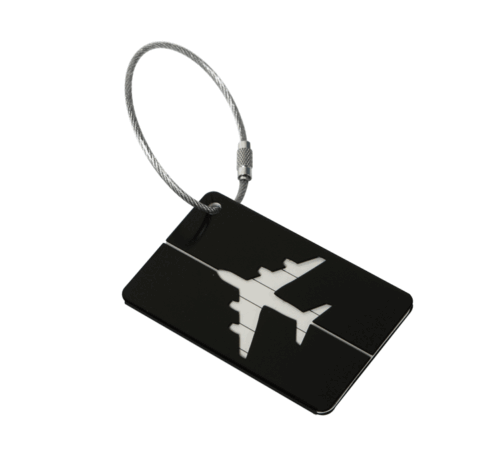 Luggage Tags Holiday Suitcase Aluminium Labels Travel Bag ID Plane Design New - Picture 23 of 56