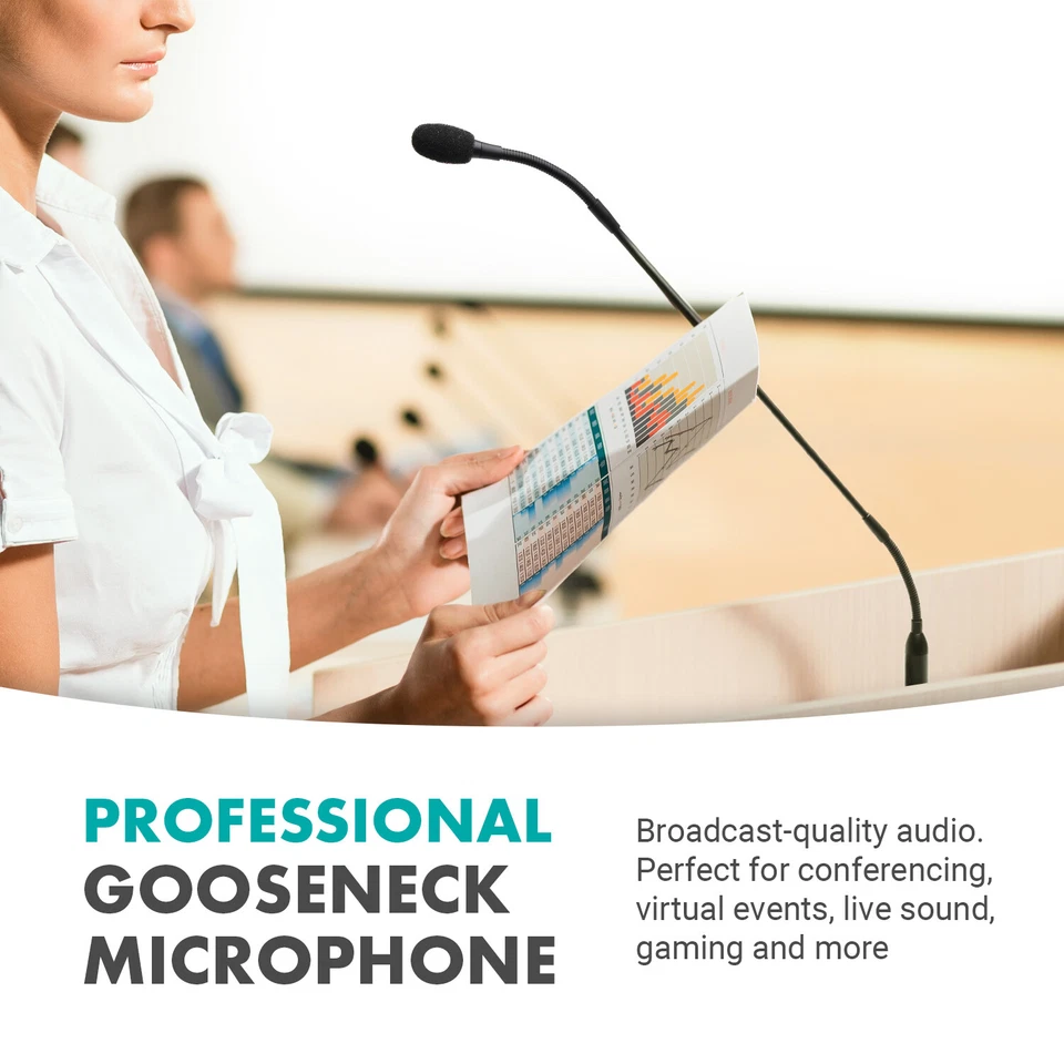 Movo GM-7 Professional 18-inch Gooseneck Microphone and USB Interface Base - Image 2 of 4