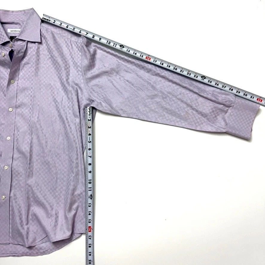Versace Collezione City Camicia Abito Bottoni Uomo Viola 43 17