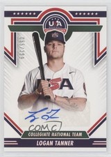 2022 Panini USA Baseball Stars & Stripes Blue Ink 55/399 Logan Tanner Auto 17dp