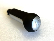 New Napa Leather Porsche 997 987 911 Silver 6mt Shift Knob Shifter Black