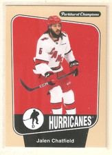 Jalen Chatfield 2024-25 Parkhurst Champions Base Card #100 Hurricanes