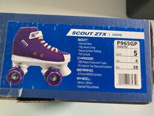 Pacer Scout ZTX Children's Quad Indoor-Outdoor Roller Skates Grape Youth Size 5
