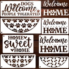 YKW Dog Welcome Stencils 7 Pack Large, Pet Home Decor Templates for Painting ...
