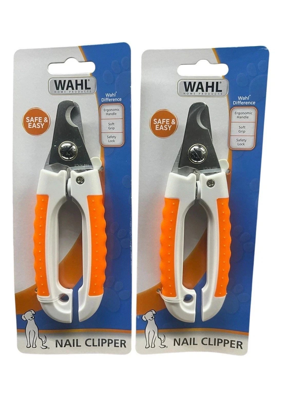 2 PACK WAHL Pet Nail Clipper for Cutting Dog,Cat,&Animal Claws with Razor Sharp