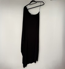 Michael Kors Dress Womens 1X Black  One Shoulder Classic Stretchy Jersey