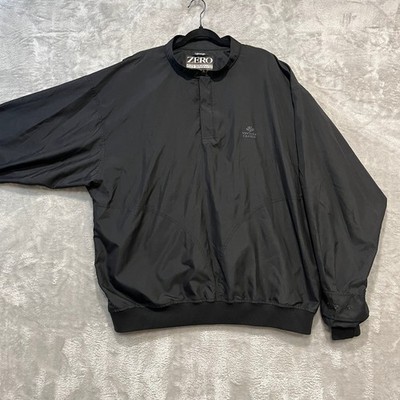 Zero Restriction Golf 1/4 Snap Windshirt Mens XXL Black Lightweight Pullover