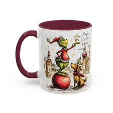 2025 Xmas Gift Grinch Dog Coffee Mug Holiday Gift