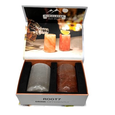 Root7 Himalaya Steinsalz Schnapsgläser Tequila 2er Pack Brandneu im Karton