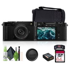 FUJIFILM X-E5 Mirrorless Digital Camera with XF 23mm f/2.8 Lens Black , Bundle