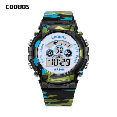 Kids Sport Digital LED Watch Waterproof Luminous Multi-Function Week Display