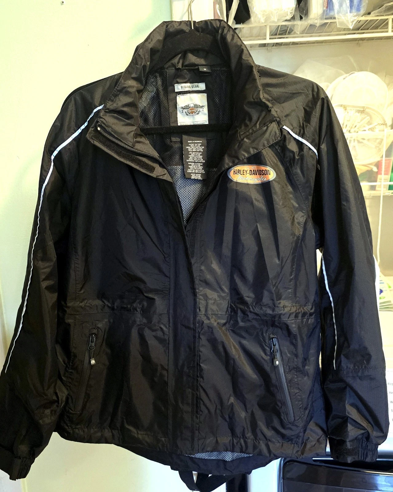 Harley Davidson Rain Tracksuit MED Waterproof Motorcycle Biker Reflective-5 pcs