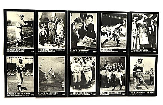 BABE RUTH 1992 MEGACARDS COLLECTION Lot of 10 - Bambino, HiLites, Place In Hist