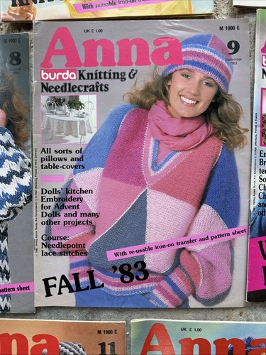 8 Anna Knitting & Needlecraft Magazines 1983 - Picture 6 of 9