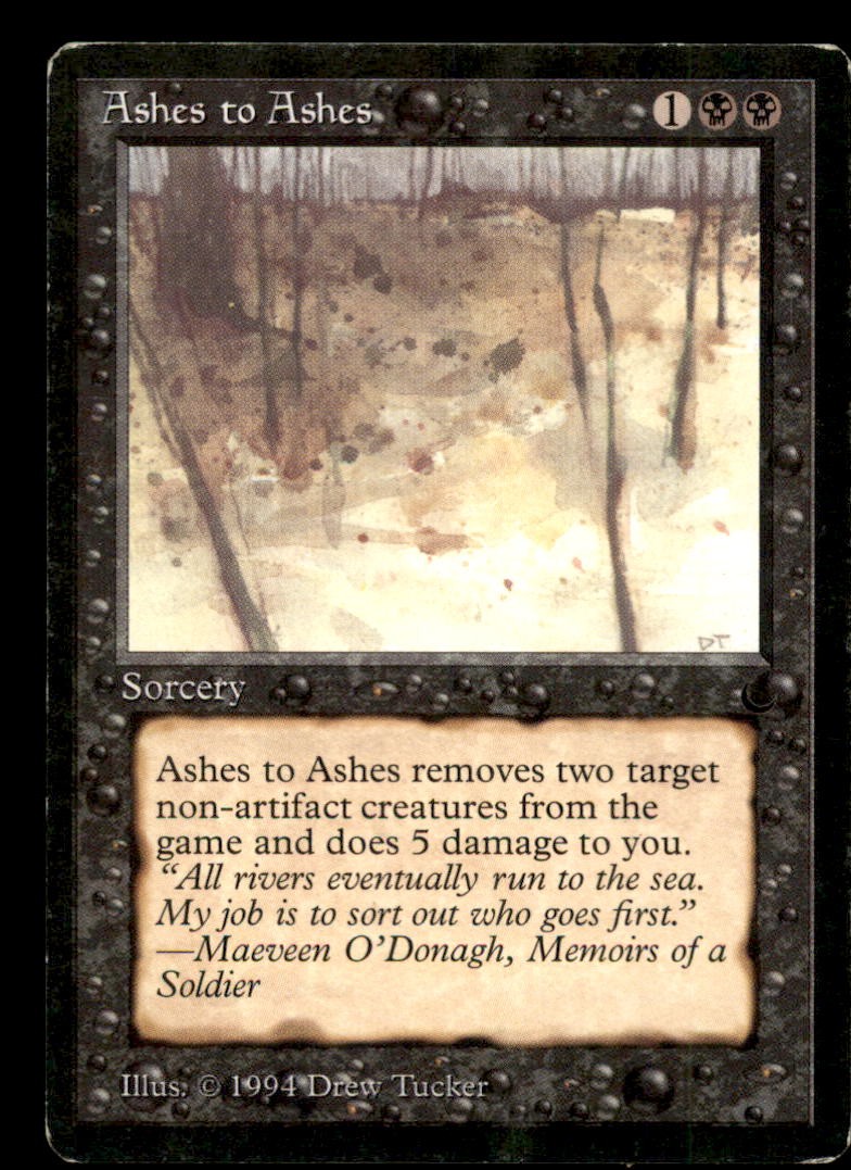 Ashes to Ashes LP Light Play The Dark MTG [6162]