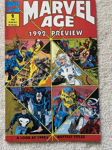 MARVEL AGE 1992 PREVIEW #2 Squarebound (1983 Series) News Magazine VF/NM