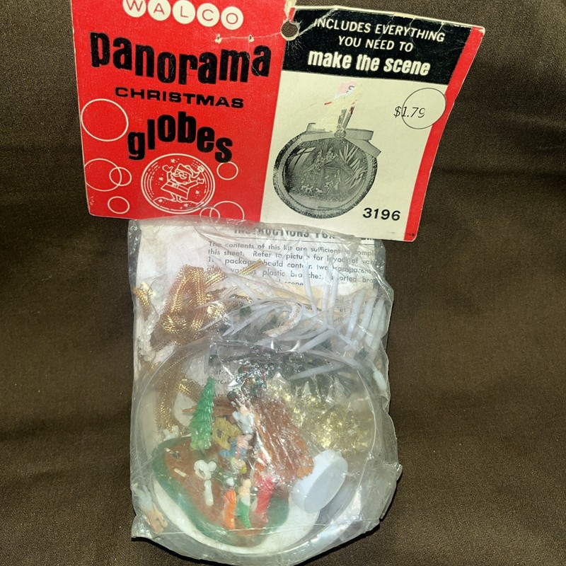 Vintage Walco Holiday Christmas  Ornament Kit Panorama Christmas Scene Sealed!!