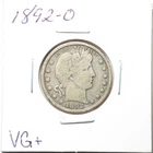 1892-O 25C Barber Liberty Head Quarter in VG+ Condition #6170