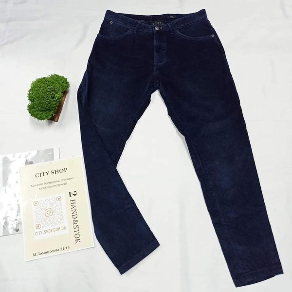 Men Massimo Dutti Trousers Navy Velvet 34 / L / 50