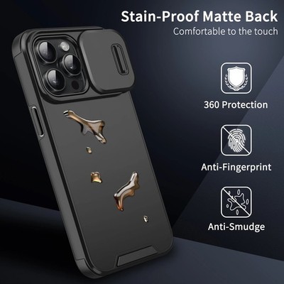 Sliding Camera Shield Shockproof Case For iPhone 17 16 15 14 13 12 11