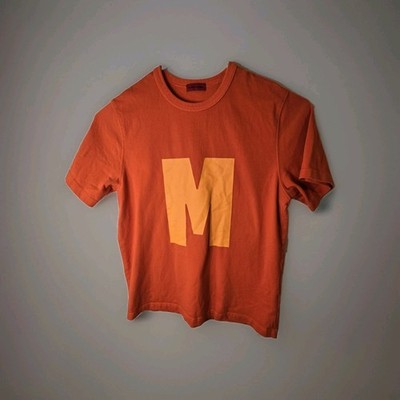 The Future Is On Mars Men's L Graphic Thick T-Shirt Orange Streetwear Basketball