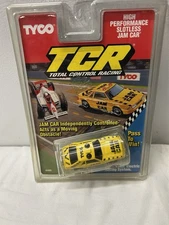 Tyco TCR Mustang "Jam Car" yellow 1991 nos rare htf moc original.
