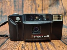 Vintage Minolta Freedom II Point Shoot 35mm Film Camera Tested Works READ
