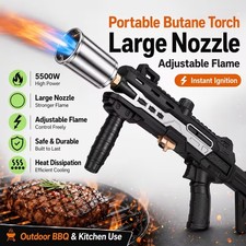 Powerful Grill Torch Gun, Propane Torch Gun, Adjustable Flamethrower, Blowtorch