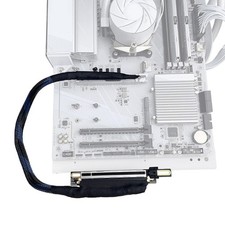 Braided PCIe 5.0 X16 Graphics Card Extender 270 Degree Bend Extension Cable