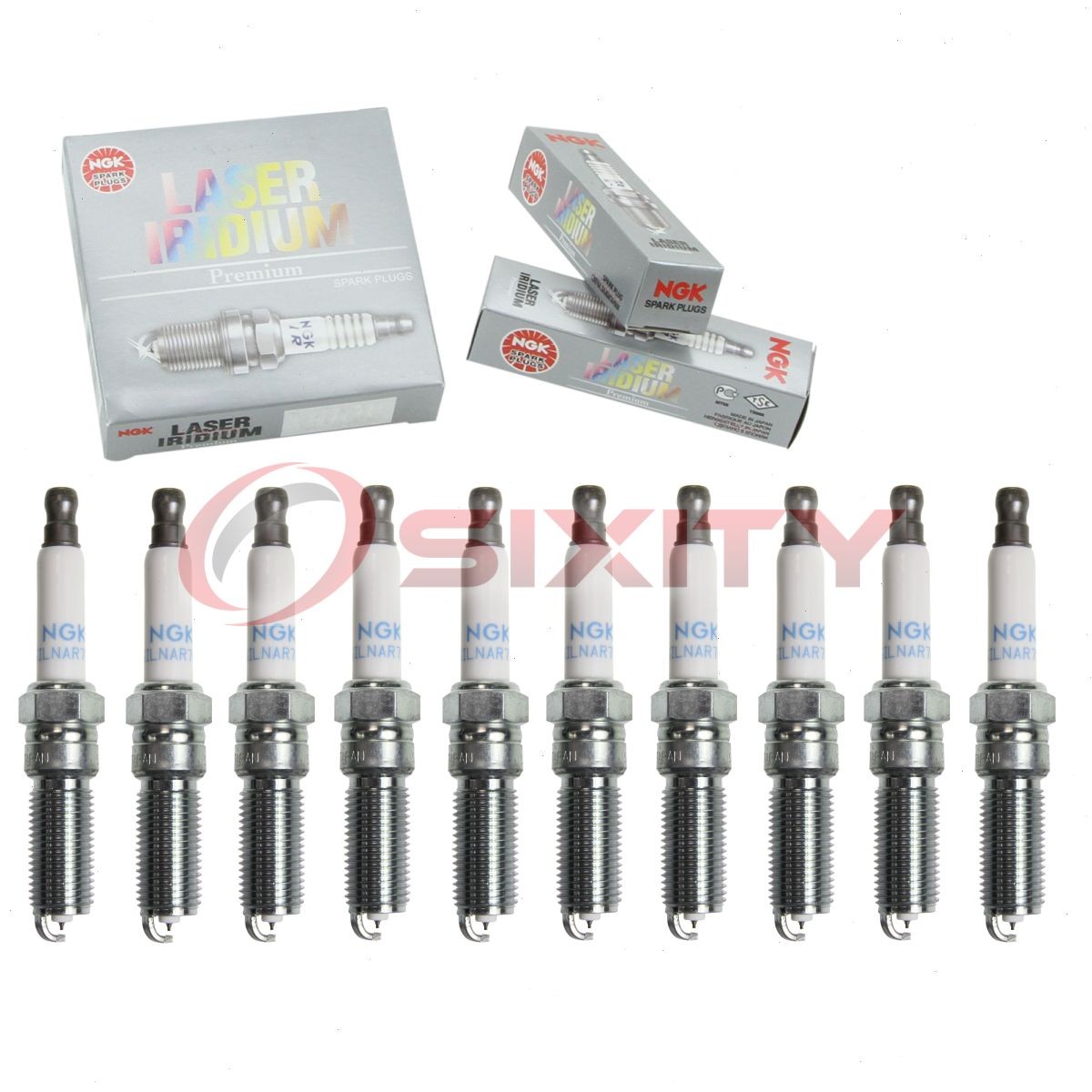 10 pc NGK 93227 SILNAR7B7 Laser Iridium Spark Plugs for 55486272 Ignition yq