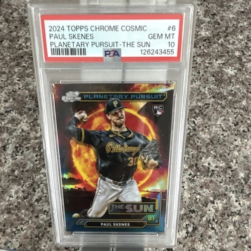 2024 Topps Cosmic Chrome Paul Skenes Sun Rookie #PPS-6 PSA 10 Pirates