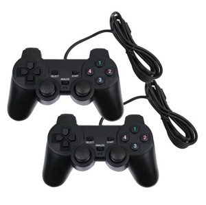 2x-USB-Wired-PS4-Style-Dual-Shock-Gamepad-Controller-Joypad-Pad-For-PC-Notebook