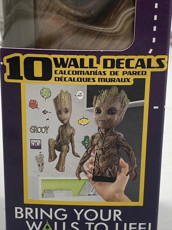 Calcomanía de pared Marvel Groot "15x26" más otras 9 calcomanías - Escanéalo para darle vida Foto 2 de 4