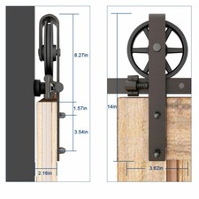 CCJH Sliding Barn Door Hardware Closet Track Kit 4FT-20FT For Single/Double Door