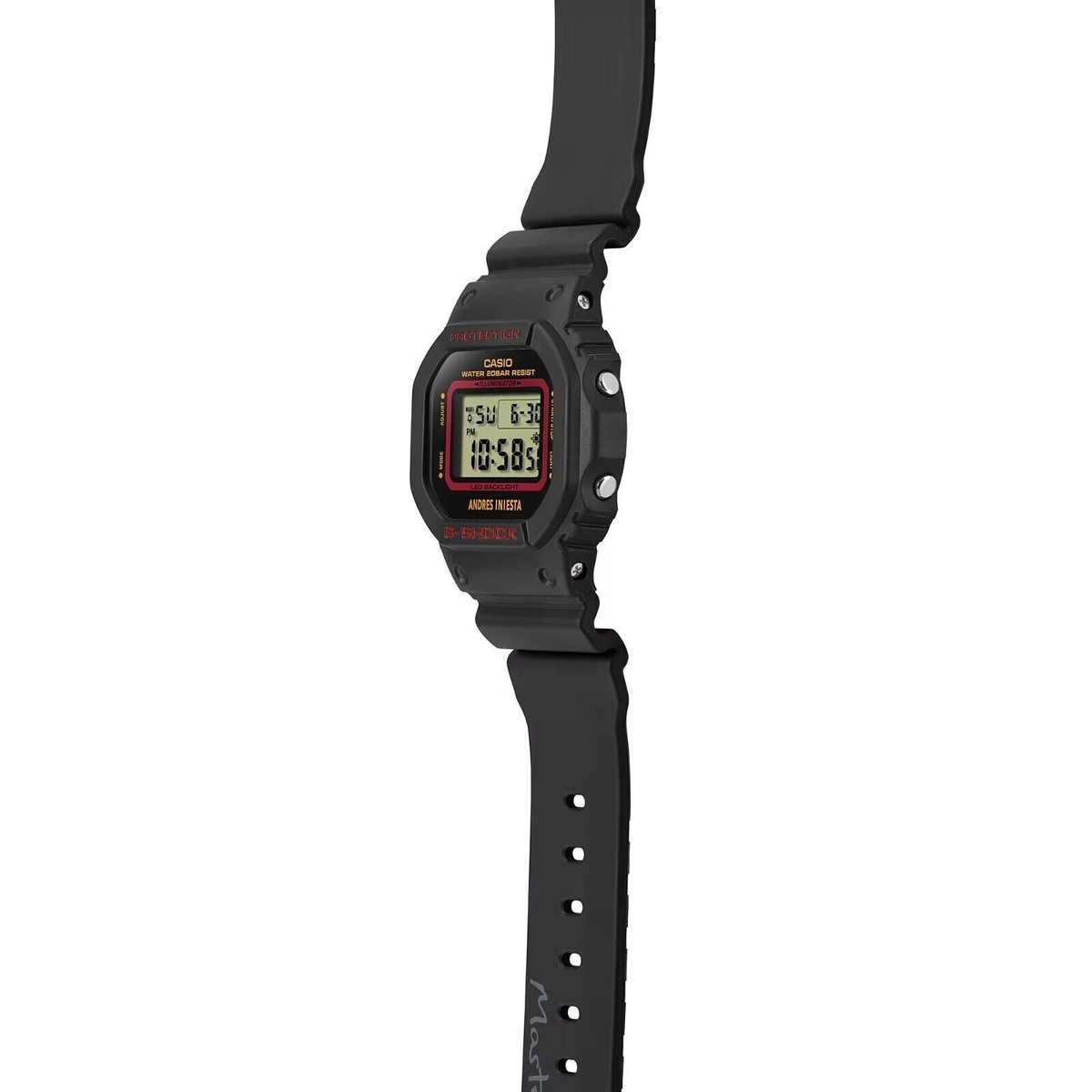 G-SHOCK DW-5600 ANDRÉS INIESTA G-Shock DW-5600AI-1 signature model with soccer great Andrés