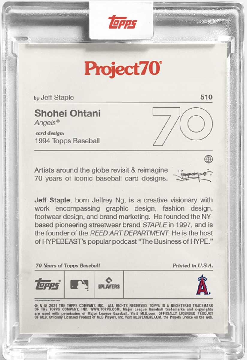 Shohei Ohtani GUNDAM SP /8709 ☆彡 Topps Project 70 Card 510