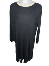Future Collective Kahlana Barfield Women's 4X Black Knit Black Sweater Dress NWT