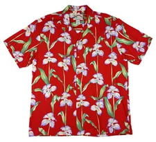 Paradise Found Men's Orchid Panel Hawaiian Shirt