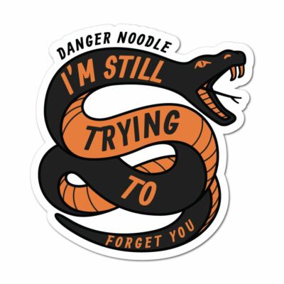 Danger Doodle Im Still Trying To Forget You Sticker Decal Snake
