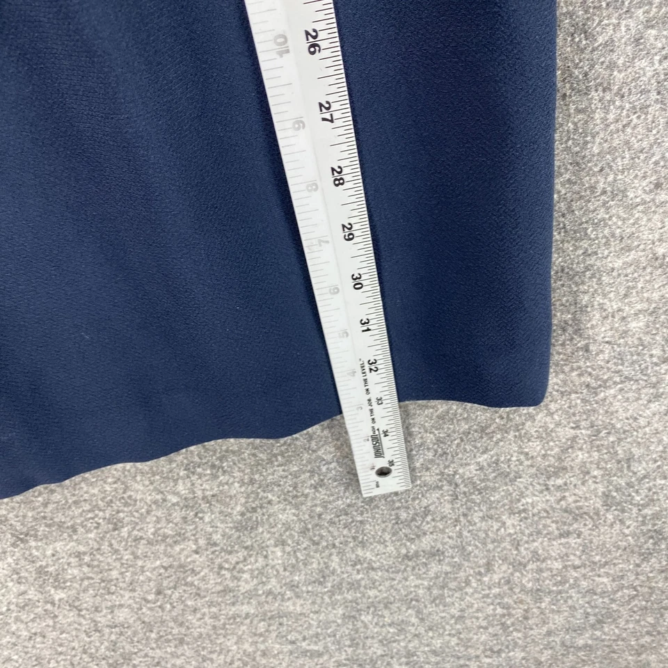 Casual Corner Shirt Dress Women 4P Petite Blue Midi Collared Sleeveless Button - Image 4 of 4