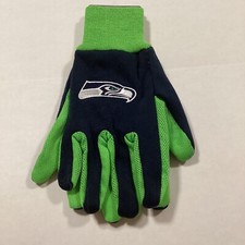 Seattle Seahawks Gloves Sports Logo Utility Work Garden NEW Super Bowl Champs
