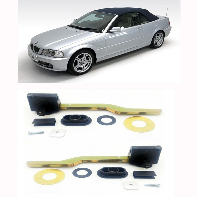 BMW CONVERTIBLE TOP ROOF LATCH LEVER LOCKING KIT E46 NEW PAIR 3 YEAR