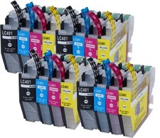16PK New Ink Set  chip fits Brother LC401 MFC-J1010DW MFC-J1012DW MFC-J1170DW