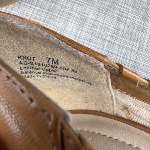 Andrew Geller Sz 7 Whisky Brown Woven Leather Platform Pumps Wood Stiletto Heels - Picture 9 of 10