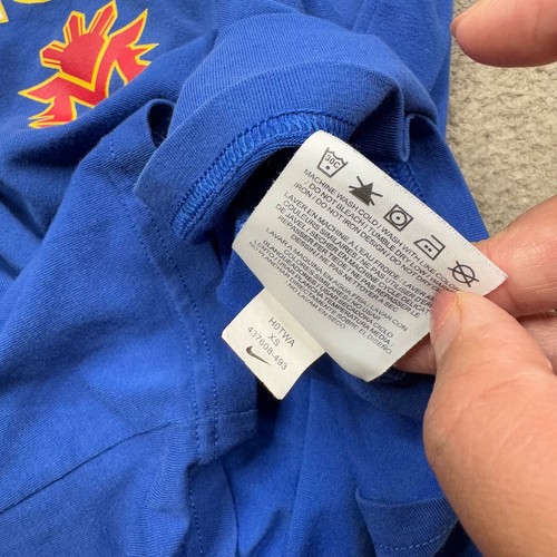 Nike Manny Pacquiao Womens Shirt Extra Small Blue Manny Knows Logo Short Sleeve - Picture 8 of 8